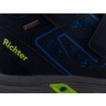 SIESTA-RICHTER tépős/gumifűzős sötétkék/neonzöld RichTex VÍZÁLLÓ cipő