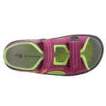 Siesta-Richter 2 tépőzáras lila-neonsárga bio lány szandál