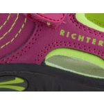 Siesta-Richter 2 tépőzáras lila-neonsárga bio lány szandál