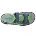 Siesta-Richter 2 tépőzáras kék-neonzöld bio fiú szandál