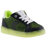 GEOX KOMMODOR neonzöld/fekete LEDES TALPÚ TÖLTHETŐ ON/OFF lélegző talpú cipő