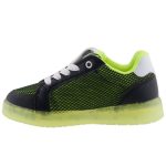 GEOX KOMMODOR neonzöld/fekete LEDES TALPÚ TÖLTHETŐ ON/OFF lélegző talpú cipő