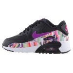 NIKE Air Max 90 Print Mesh fekete-lila-fehér-mintás fűzős lány sportcipő