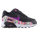 NIKE Air Max 90 Print Mesh fekete-lila-fehér-mintás fűzős lány sportcipő