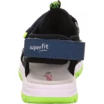 Superfit Tornado sötétkék-zöld tépőzáras-gumifűzős zárt orrú vízálló textil kisfiú gyerekszandál (1-009030-8010)