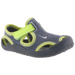 NIKE SUNRAY PROTECT szürke/neon sárga gyerek vízi szandál