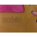 ACEBOS FUCSIA homok/málna fűzős/cipzáras bőr bakancs