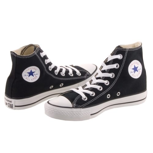 CONVERSE CHUCK TAYLOR ALL STAR fekete/fehér vászon magas fűzős cipő 36.5-46