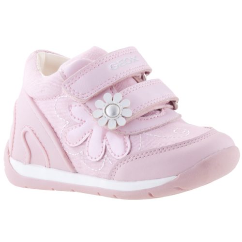 GEOX BEACH GIRL rózsaszín/virágos 2 tépős lélegző talpú bőr cipő 21-25