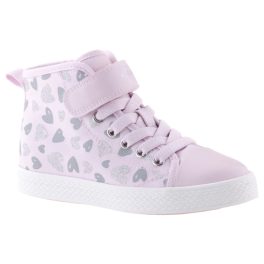 GEOX CIAK GIRL rózsaszín/ezüst SZÍVECSKÉS tépős/gumis lélegző talpú magasszárú cipő   GEOX CIAK GIRL rózsaszín/ezüst SZÍVECSKÉS tépős/gumis lélegző talpú magasszárú cipő