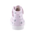 GEOX CIAK GIRL rózsaszín/ezüst SZÍVECSKÉS tépős/gumis lélegző talpú magasszárú cipő