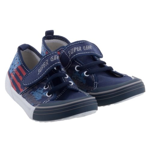 SUPER GEAR tépős sötétkék ZÁSZLÓS váltócipő 30-35