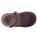 MEMO FIONA lila tépős velúr bőr első lépés cipő