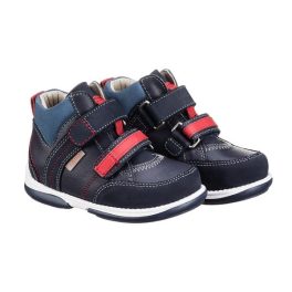 Memo Polo Junior sötétkék-piros 2 tépőzáras supynalt kisgyermek cipő   Memo Polo Junior sötétkék-piros 2 tépőzáras supynalt kisgyermek cipő