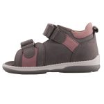MEMO KRISTINA szürke rózsaszín 2 tépőzáras supinált lány gyerek szandál