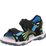 Superfit Mike 3.0 kék-zöld 2 tépőzáras bőr-textil kisfiú gyerekszandál (1-009465-0010)