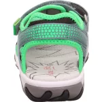 Superfit Mike 3.0 zöld 2 tépőzáras bőr-textil kisfiú gyerekszandál (1-009465-7500)