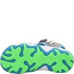 Superfit Mike 3.0 szürke-kék focilabdás 2 tépőzáras bőr-textil kisfiú gyerekszandál (1-009466-2510)