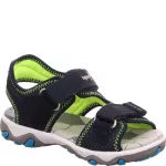 Superfit Mike 3.0 sötétkék focilabdás 2 tépőzáras bőr-textil kisfiú gyerekszandál (1-009466-8000)