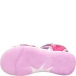 Superfit Pebbles pink-lila szívecskés 2 tépőzáras textil vízálló és gyorsan száradó kislány gyerekszandál (1-008540-5530)