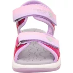 Superfit Pebbles pink-lila szívecskés 2 tépőzáras textil vízálló és gyorsan száradó kislány gyerekszandál (1-008540-5530)