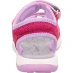 Superfit Pebbles pink-lila szívecskés 2 tépőzáras textil vízálló és gyorsan száradó kislány gyerekszandál (1-008540-5530)