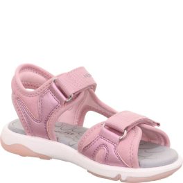   Superfit Pebbles rózsaszín szívecskés 2 tépőzáras vízálló és gyorsan száradó textil kislány gyerekszandál (1-009544-5500)