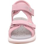 Superfit Pebbles rózsaszín szívecskés 2 tépőzáras vízálló és gyorsan száradó textil kislány gyerekszandál (1-009544-5500)