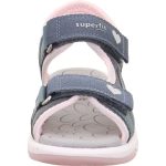Superfit Pebbles kék-rózsa szívecskés 2 tépőzáras vízálló és gyorsan száradó textil kislány gyerekszandál (1-009544-8000)