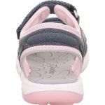 Superfit Pebbles kék-rózsa szívecskés 2 tépőzáras vízálló és gyorsan száradó textil kislány gyerekszandál (1-009544-8000)