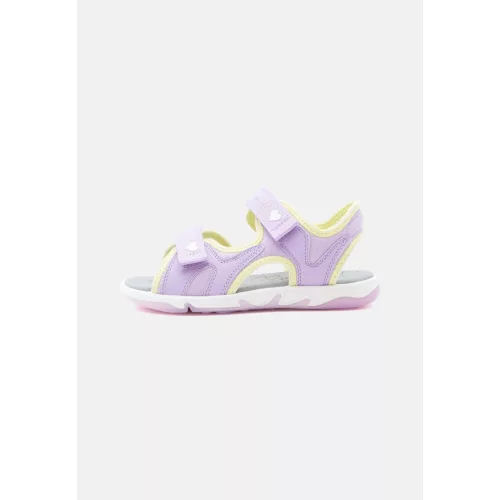 Superfit Pebbles lila-sárga szívecskés 2 tépőzáras textil vízálló és gyorsan száradó kislány gyerekszandál (1-008544-8500)