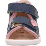 Superfit Polly kék-rózsaszín-csillogós szívecskés 2 tépőzáras nappa bőr kislány gyerekszandál (1-600097-8010)