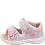 Superfit Polly szürke-rózsaszín tündéres 2 tépőzáras velúr bőr kislány gyerekszandál (1-600098-2500)