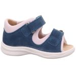 Superfit Polly kék-rózsaszín tündéres 2 tépőzáras velúr bőr kislány gyerekszandál (1-600098-8000)