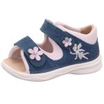 Superfit Polly kék-rózsaszín tündéres 2 tépőzáras velúr bőr kislány gyerekszandál (1-600098-8000)