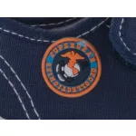 SUPER GEAR tépőzáras/gumis kék/narancs harántemelős váltócipő