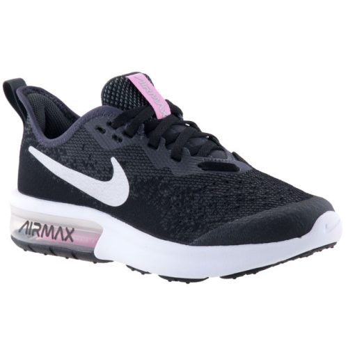 NIKE AIR MAX SEQUENT 4 fekete/ezüst/rózsa légtalpas futó cipő 