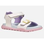 Geox Fusbetto fehér-színes tépőzáras-csatos respira (lélegző) water friendly bőrhatású anyag kislány gyerekszandál
