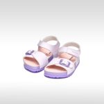 Geox J Fusbetto púder lila tépőzáras-csatos respira (lélegző) bőrhatású anyag kislány gyerekszandál