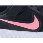 NIKE Revolution 5 fekete-rózsaszín tépőzáras-gumis lány sportcipő