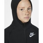 NIKE GIRLS FULL-ZIP HOODIE fekete/fehér kapucnis lány melegítő felső XS-XL