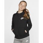 NIKE GIRLS FULL-ZIP HOODIE fekete/fehér kapucnis lány melegítő felső XS-XL