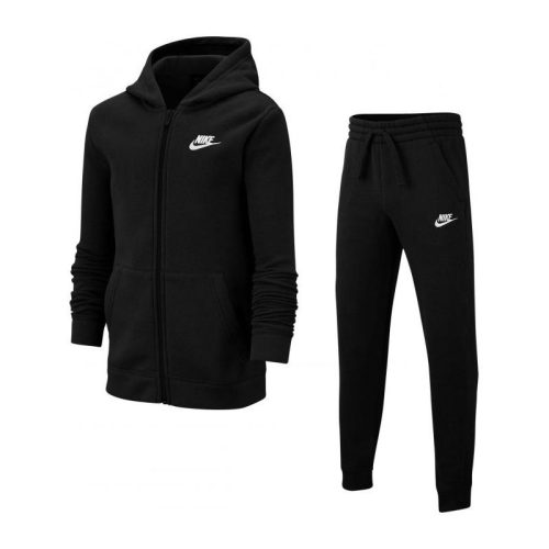 NIKE BIG BOY TRACKSUIT fekete/fehér gyerek kapucnis melegítő szett XS-XL
