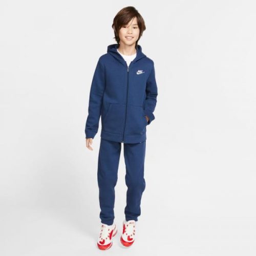 NIKE BOYS GARCONS TRACKSUIT kék/ fehér gyerek kapucnis melegítő szett