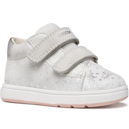 Geox B Biglia fehér-ezüst Csingiling 2 tépőzáras respira (lélegző) bőr kislány gyerekcipő 
