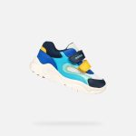 Geox B Ciufciuf fehér-kék-türkiz 2 tépőzáras respira (lélegző) textil kisfiú gyerekcipő