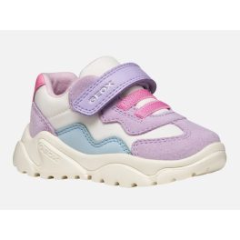   Geox B Ciufciuf fehér-lila-rózsaszín-türkiz tépőzáras-gumifűzős respira (lélegző) kislány gyerek cipő 
