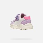 Geox B Ciufciuf fehér-lila-rózsaszín-türkiz tépőzáras-gumifűzős respira (lélegző) kislány gyerek cipő 