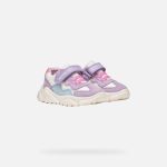 Geox B Ciufciuf fehér-lila-rózsaszín-türkiz tépőzáras-gumifűzős respira (lélegző) kislány gyerek cipő 