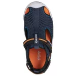 Geox J Wader kék-narancs 2 tépőzáras respira (lélegző) Water Friendly zárt orrú textil kisfiú gyerekszandál